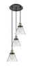 INNOVATIONS 113F-3P-BAB-G42 Cone 3 Light Multi-Pendant part of the Franklin Restoration Collection Black Antique Brass