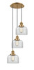 INNOVATIONS 113F-3P-BB-G72 Cone 3 Light Multi-Pendant part of the Franklin Restoration Collection Brushed Brass