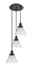 INNOVATIONS 113F-3P-OB-G42 Cone 3 Light Multi-Pendant part of the Franklin Restoration Collection Oil Rubbed Bronze