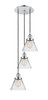 INNOVATIONS 113F-3P-PC-G42 Cone 3 Light Multi-Pendant part of the Franklin Restoration Collection Polished Chrome