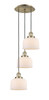 INNOVATIONS 113F-3P-AB-G71 Cone 3 Light Multi-Pendant part of the Franklin Restoration Collection Antique Brass