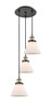 INNOVATIONS 113F-3P-BAB-G41 Cone 3 Light Multi-Pendant part of the Franklin Restoration Collection Black Antique Brass