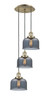 INNOVATIONS 113F-3P-AB-G73 Cone 3 Light Multi-Pendant part of the Franklin Restoration Collection Antique Brass