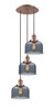 INNOVATIONS 113F-3P-AC-G73 Cone 3 Light Multi-Pendant part of the Franklin Restoration Collection Antique Copper