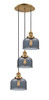 INNOVATIONS 113F-3P-BB-G73 Cone 3 Light Multi-Pendant part of the Franklin Restoration Collection Brushed Brass
