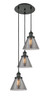 INNOVATIONS 113F-3P-BK-G43 Cone 3 Light Multi-Pendant part of the Franklin Restoration Collection Matte Black