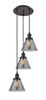 INNOVATIONS 113F-3P-OB-G43 Cone 3 Light Multi-Pendant part of the Franklin Restoration Collection Oil Rubbed Bronze
