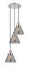 INNOVATIONS 113F-3P-PN-G43 Cone 3 Light Multi-Pendant part of the Franklin Restoration Collection Polished Nickel