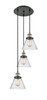 INNOVATIONS 113F-3P-BAB-G44 Cone 3 Light Multi-Pendant part of the Franklin Restoration Collection Black Antique Brass