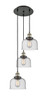 INNOVATIONS 113F-3P-BAB-G74 Cone 3 Light Multi-Pendant part of the Franklin Restoration Collection Black Antique Brass