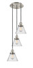 INNOVATIONS 113F-3P-SN-G44 Cone 3 Light Multi-Pendant part of the Franklin Restoration Collection Brushed Satin Nickel