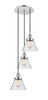 INNOVATIONS 113F-3P-PC-G44 Cone 3 Light Multi-Pendant part of the Franklin Restoration Collection Polished Chrome