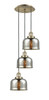INNOVATIONS 113F-3P-AB-G78 Cone 3 Light Multi-Pendant part of the Franklin Restoration Collection Antique Brass