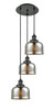 INNOVATIONS 113F-3P-BK-G78 Cone 3 Light Multi-Pendant part of the Franklin Restoration Collection Matte Black