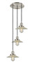 INNOVATIONS 113F-3P-SN-G2 Halophane 3 Light Multi-Pendant part of the Franklin Restoration Collection Brushed Satin Nickel