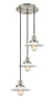 INNOVATIONS 113F-3P-SN-G1 Halophane 3 Light Multi-Pendant part of the Franklin Restoration Collection Brushed Satin Nickel