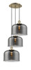 INNOVATIONS 113F-3P-AB-G73-L Cone 3 Light Multi-Pendant part of the Franklin Restoration Collection Antique Brass