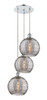 INNOVATIONS 113B-3P-PC-G1213-10SM Athens Deco Swirl 3 Light 18 inch Multi-Pendant Polished Chrome