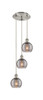 INNOVATIONS 113B-3P-SN-G1213-6SM Athens Deco Swirl 3 Light 16 inch Multi-Pendant Brushed Satin Nickel
