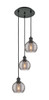 INNOVATIONS 113B-3P-BK-G1213-6SM Athens Deco Swirl 3 Light 16 inch Multi-Pendant Matte Black