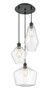 INNOVATIONS 113B-3P-BK-G654-MU Cindyrella 3 Light 14 inch Multi-Pendant Matte Black