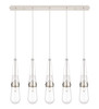 INNOVATIONS 125-452-1P-PN-G452-4CL Milan 6 Light 36 inch Linear Pendant Polished Nickel