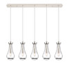 INNOVATIONS 125-451-1P-PN-G451-5CL Owego 1 Light 37 inch Linear Pendant Polished Nickel
