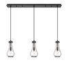 INNOVATIONS 123-451-1P-BK-G451-5CL Owego 6 Light 37 inch Linear Pendant Matte Black