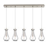 INNOVATIONS 125-451-1P-SN-G451-5CL Owego 8 Light 37 inch Linear Pendant Brushed Satin Nickel