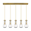 INNOVATIONS 125-451-1P-BB-G451-5CL Owego 9 Light 37 inch Linear Pendant Brushed Brass
