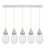 INNOVATIONS 125-450-1P-PN-G450-6CL Malone 7 Light 38 inch Linear Pendant Polished Nickel