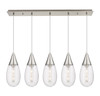 INNOVATIONS 125-450-1P-SN-G450-6SCL Malone 6 Light 38 inch Linear Pendant Brushed Satin Nickel