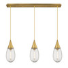 INNOVATIONS 123-450-1P-BB-G450-6SCL Malone 8 Light 38 inch Linear Pendant Brushed Brass