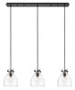 INNOVATIONS 123-410-1PS-BK-G412-8CL Newton Bell 5 Light 40 inch Linear Pendant Matte Black