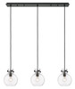 INNOVATIONS 123-410-1PS-BK-G410-8CL Newton Sphere 0 Light 40 inch Linear Pendant Matte Black