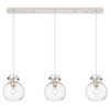 INNOVATIONS 123-410-1PS-PN-G410-8CL Newton Sphere 7 Light 40 inch Linear Pendant Polished Nickel