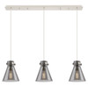 INNOVATIONS 123-410-1PS-PN-G411-8SM Newton Cone 6 Light 40 inch Linear Pendant Polished Nickel