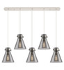 INNOVATIONS 125-410-1PS-PN-G411-8SM Newton Cone 8 Light 40 inch Linear Pendant Polished Nickel