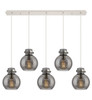 INNOVATIONS 125-410-1PS-PN-G410-8SM Newton Sphere 6 Light 40 inch Linear Pendant Polished Nickel