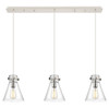 INNOVATIONS 123-410-1PS-PN-G411-8SDY Newton Cone 3 Light 40 inch Linear Pendant Polished Nickel