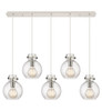 INNOVATIONS 125-410-1PS-PN-G410-8SDY Newton Sphere 3 Light 40 inch Linear Pendant Polished Nickel