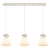INNOVATIONS 123-410-1PS-PN-G411-8WH Newton Cone 9 Light 40 inch Linear Pendant Polished Nickel