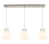 INNOVATIONS 123-410-1PS-SN-G410-8WH Newton Sphere 7 Light 40 inch Linear Pendant Brushed Satin Nickel