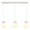 INNOVATIONS 123-410-1PS-PN-G410-8WH Newton Sphere 7 Light 40 inch Linear Pendant Polished Nickel