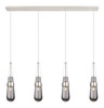 INNOVATIONS 124-452-1P-PN-G452-4SM Milan 6 Light 48 inch Linear Pendant Polished Nickel