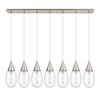 INNOVATIONS 127-450-1P-SN-G450-6CL Malone 6 Light 50 inch Linear Pendant Brushed Satin Nickel