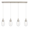 INNOVATIONS 124-450-1P-SN-G450-6CL Malone 7 Light 50 inch Linear Pendant Brushed Satin Nickel