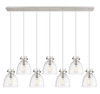 INNOVATIONS 127-410-1PS-PN-G412-8CL Newton Bell 5 Light 52 inch Linear Pendant Polished Nickel