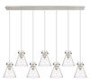 INNOVATIONS 127-410-1PS-PN-G411-8CL Newton Cone 3 Light 52 inch Linear Pendant Polished Nickel