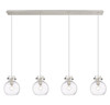 INNOVATIONS 124-410-1PS-PN-G410-8CL Newton Sphere 4 Light 52 inch Linear Pendant Polished Nickel